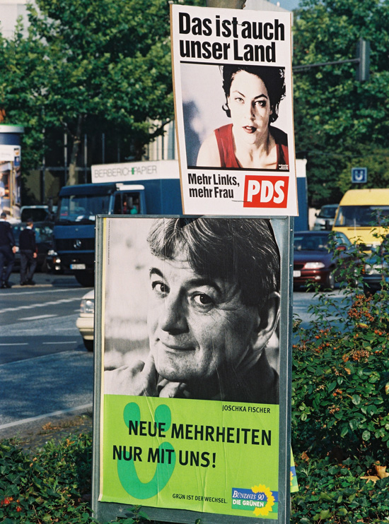 Campaign Posters for Alliance 90/The Greens and the PDS (August 10, 1998)